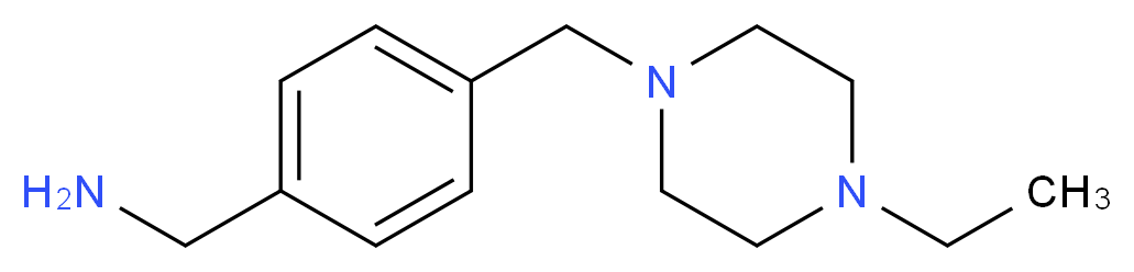 1-{4-[(4-ethylpiperazin-1-yl)methyl]phenyl}methanamine_分子结构_CAS_)