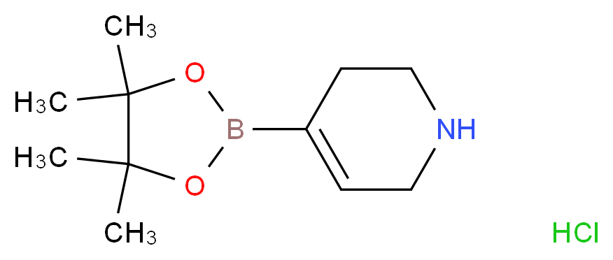 4-(tetramethyl-1,3,2-dioxaborolan-2-yl)-1,2,3,6-tetrahydropyridine hydrochloride_分子结构_CAS_1121057-75-7