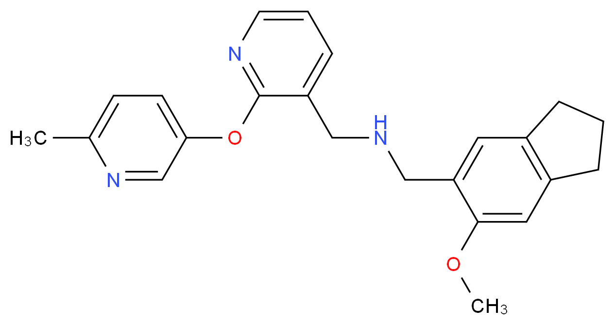 1-(6-methoxy-2,3-dihydro-1H-inden-5-yl)-N-({2-[(6-methyl-3-pyridinyl)oxy]-3-pyridinyl}methyl)methanamine_分子结构_CAS_)