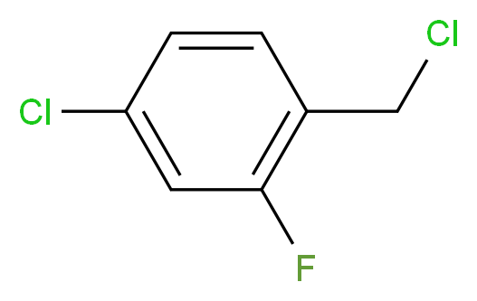 4-chloro-1-(chloromethyl)-2-fluorobenzene_分子结构_CAS_71916-82-0