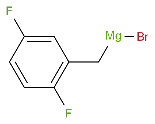 2,5-二氟苄基溴化镁, 0.25M 2-MeTHF 溶液_分子结构_CAS_522651-57-6)