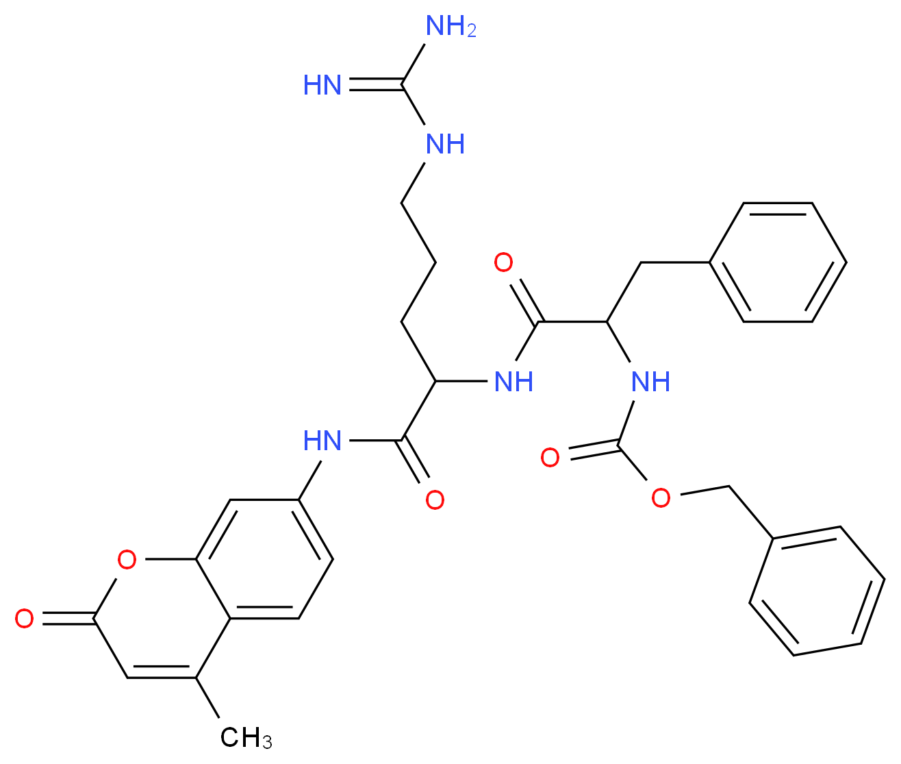 Z-Phe-Arg 7-amido-4-methylcoumarin hydrochloride_分子结构_CAS_65147-22-0)