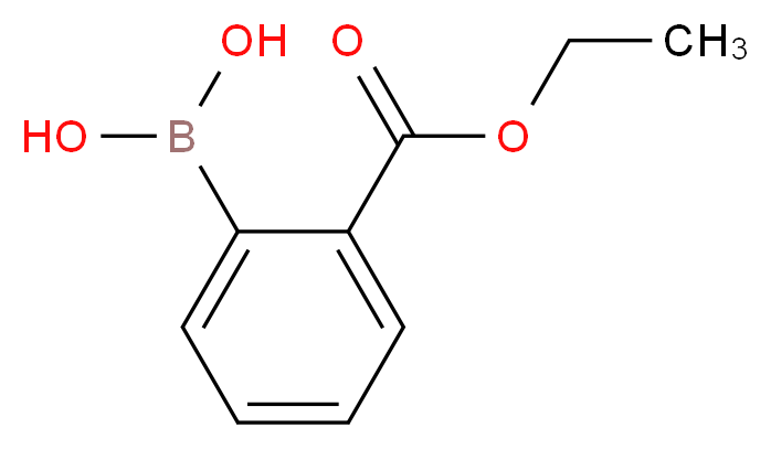 2-(乙氧羰基)苯硼酸_分子结构_CAS_380430-53-5)