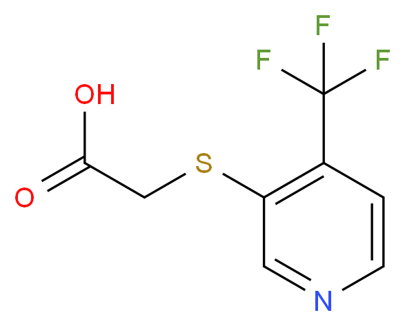 2-{[4-(trifluoromethyl)pyridin-3-yl]sulfanyl}acetic acid_分子结构_CAS_387350-44-9