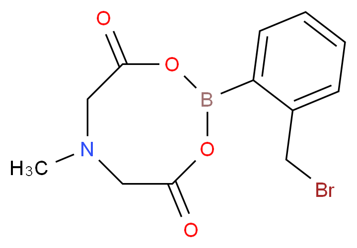 2-[2-(bromomethyl)phenyl]-6-methyl-1,3,6,2-dioxazaborocane-4,8-dione_分子结构_CAS_1257740-52-5