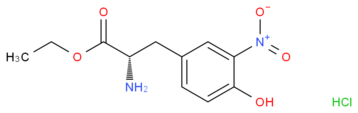 3-Nitro-L-tyrosine ethyl ester hydrochloride_分子结构_CAS_66737-54-0)