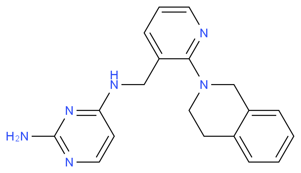 N~4~-{[2-(3,4-dihydroisoquinolin-2(1H)-yl)pyridin-3-yl]methyl}pyrimidine-2,4-diamine_分子结构_CAS_)