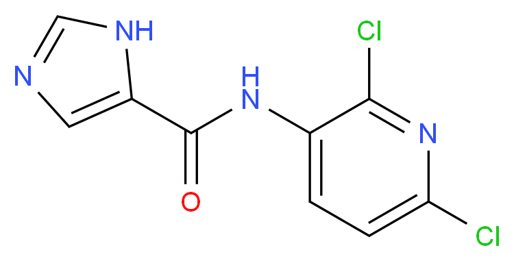 N-(2,6-DICHLOROPYRIDIN-3-YL)-1H-IMIDAZOLE-5-CARBOXAMIDE_分子结构_CAS_240815-51-4)