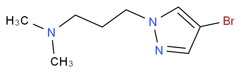 3-(4-Bromo-1H-pyrazol-1-yl)-N,N-dimethylpropan-1-amine_分子结构_CAS_847818-53-5)