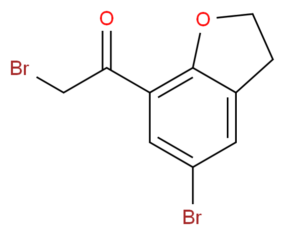 2-bromo-1-(5-bromo-2,3-dihydro-1-benzofuran-7-yl)ethan-1-one_分子结构_CAS_690632-70-3