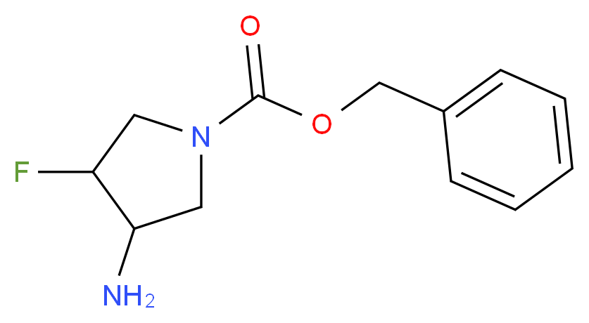 benzyl 3-amino-4-fluoropyrrolidine-1-carboxylate_分子结构_CAS_952444-02-9