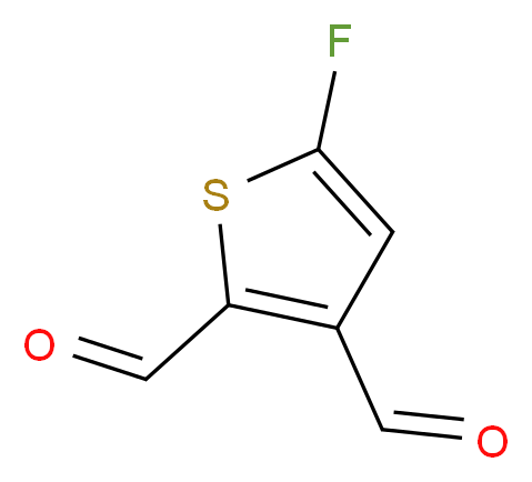 5-fluorothiophene-2,3-dicarbaldehyde_分子结构_CAS_1015071-22-3