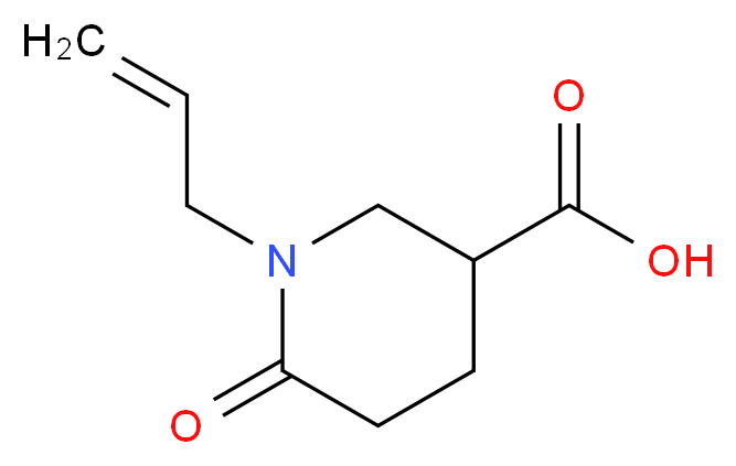 6-oxo-1-(prop-2-en-1-yl)piperidine-3-carboxylic acid_分子结构_CAS_915923-41-0