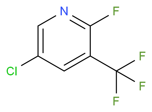 5-chloro-2-fluoro-3-(trifluoromethyl)pyridine_分子结构_CAS_71701-96-7