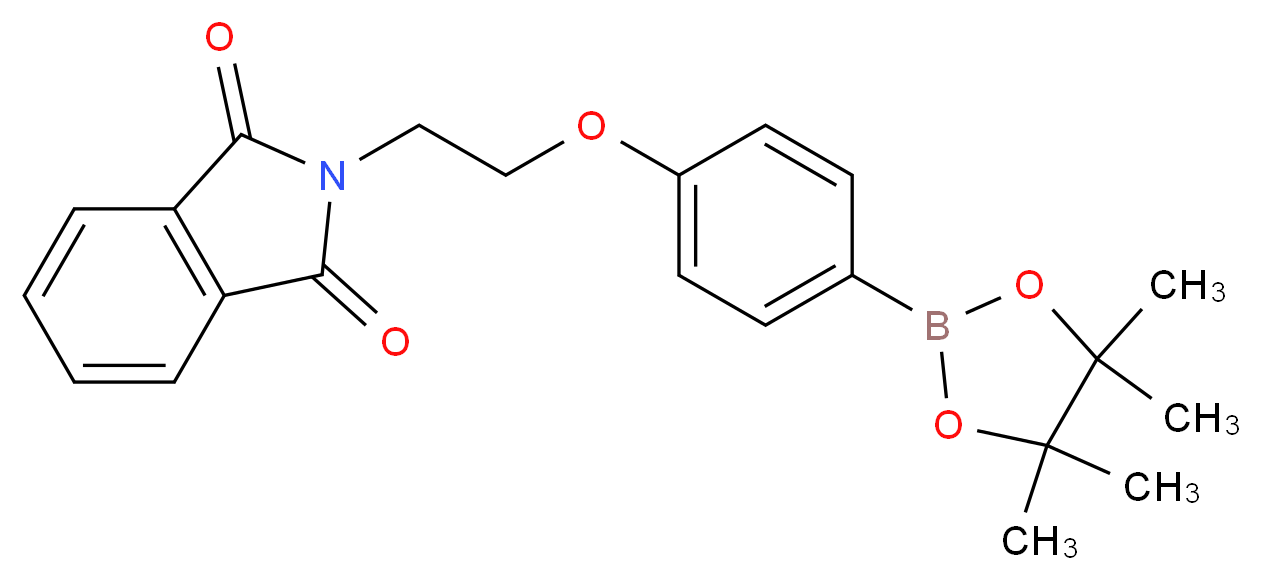 2-(2-(4-(4,4,5,5-Tetramethyl-1,3,2-dioxaborolan-2-yl)phenoxy)ethyl)isoindoline-1,3-dione_分子结构_CAS_957061-09-5)