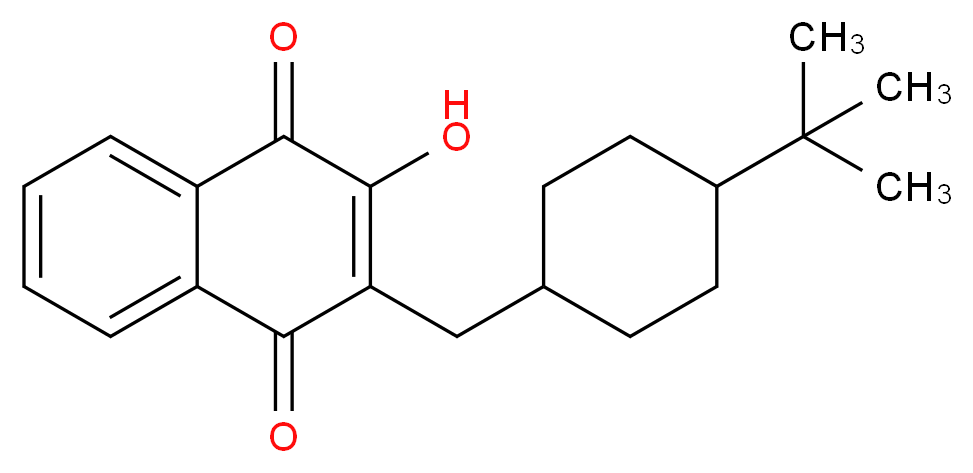 2-[(4-tert-butylcyclohexyl)methyl]-3-hydroxy-1,4-dihydronaphthalene-1,4-dione_分子结构_CAS_88426-33-9