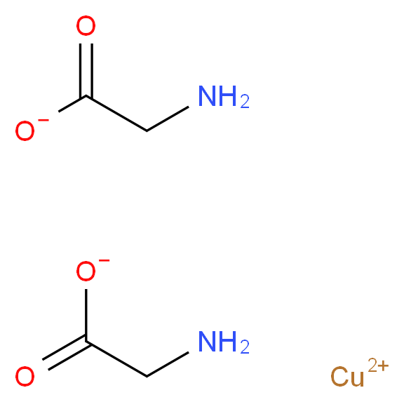 Bis(2-aminoacetoxy)copper_分子结构_CAS_13479-54-4)