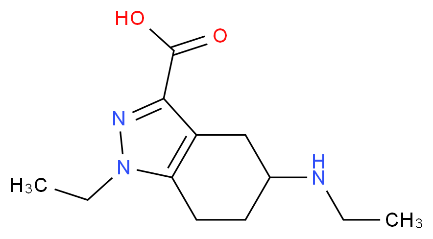 1-ethyl-5-(ethylamino)-4,5,6,7-tetrahydro-1H-indazole-3-carboxylic acid_分子结构_CAS_)