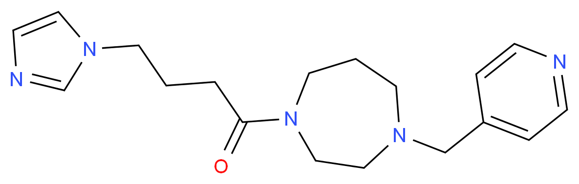 1-[4-(1H-imidazol-1-yl)butanoyl]-4-(4-pyridinylmethyl)-1,4-diazepane_分子结构_CAS_)