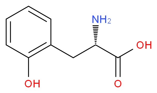 (2S)-2-amino-3-(2-hydroxyphenyl)propanoic acid_分子结构_CAS_7423-92-9