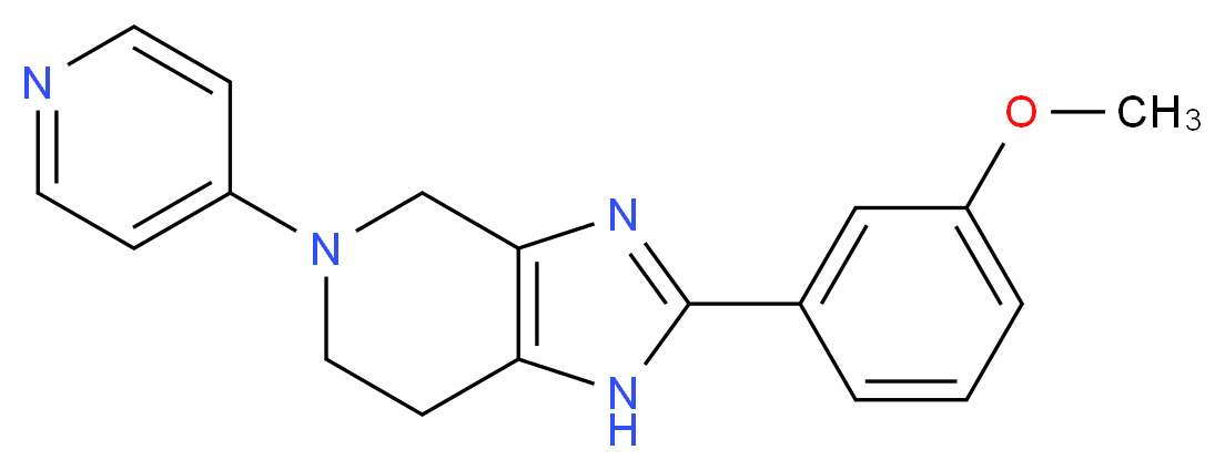 2-(3-methoxyphenyl)-5-pyridin-4-yl-4,5,6,7-tetrahydro-1H-imidazo[4,5-c]pyridine_分子结构_CAS_)