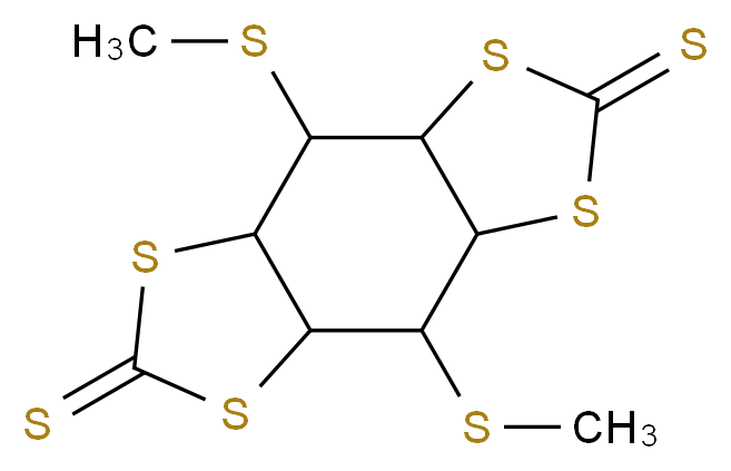 2,8-bis(methylsulfanyl)-4,6,10,12-tetrathiatricyclo[7.3.0.0<sup>3</sup>,<sup>7</sup>]dodecane-5,11-dithione_分子结构_CAS_113019-96-8