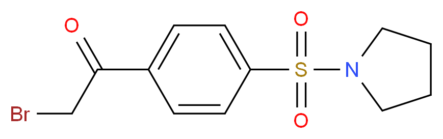 2-Bromo-1-[4-(1-pyrrolidinylsulfonyl)phenyl] ethanone_分子结构_CAS_58722-38-6)