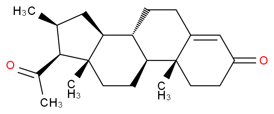 16-&beta;-METHYL-4-PREGNEN-3,20-DIONE_分子结构_CAS_1424-09-5)