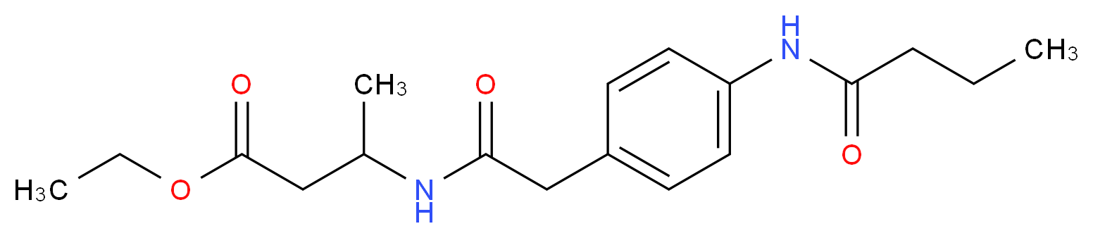 ethyl 3-({[4-(butyrylamino)phenyl]acetyl}amino)butanoate_分子结构_CAS_)