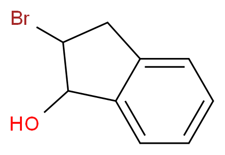 2-溴-1-茚醇_分子结构_CAS_5400-80-6)