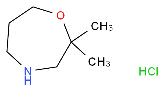 2,2-Dimethyl-1,4-oxazepane hydrochloride_分子结构_CAS_1313738-94-1)