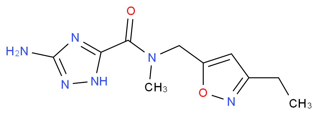3-amino-N-[(3-ethylisoxazol-5-yl)methyl]-N-methyl-1H-1,2,4-triazole-5-carboxamide_分子结构_CAS_)