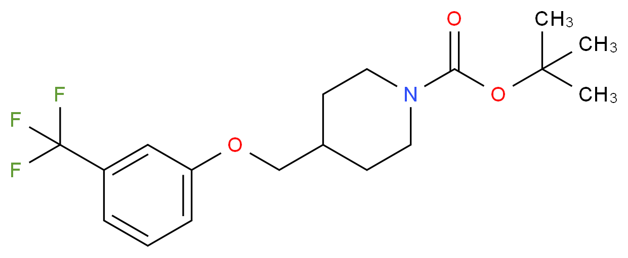 tert-Butyl 4-((3-(trifluoromethyl)phenoxy)methyl)piperidine-1-carboxylate_分子结构_CAS_954229-23-3)