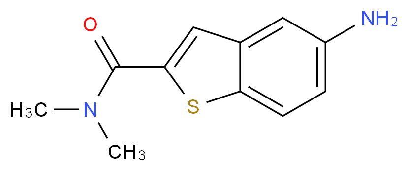 5-amino-N,N-dimethyl-1-benzothiophene-2-carboxamide_分子结构_CAS_832103-01-2