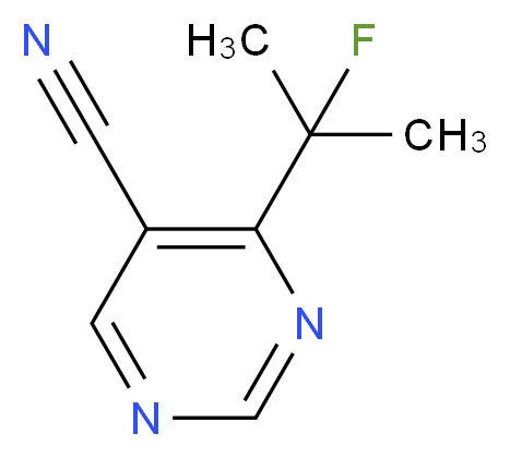 4-(2-fluoropropan-2-yl)pyrimidine-5-carbonitrile_分子结构_CAS_1427195-26-3)