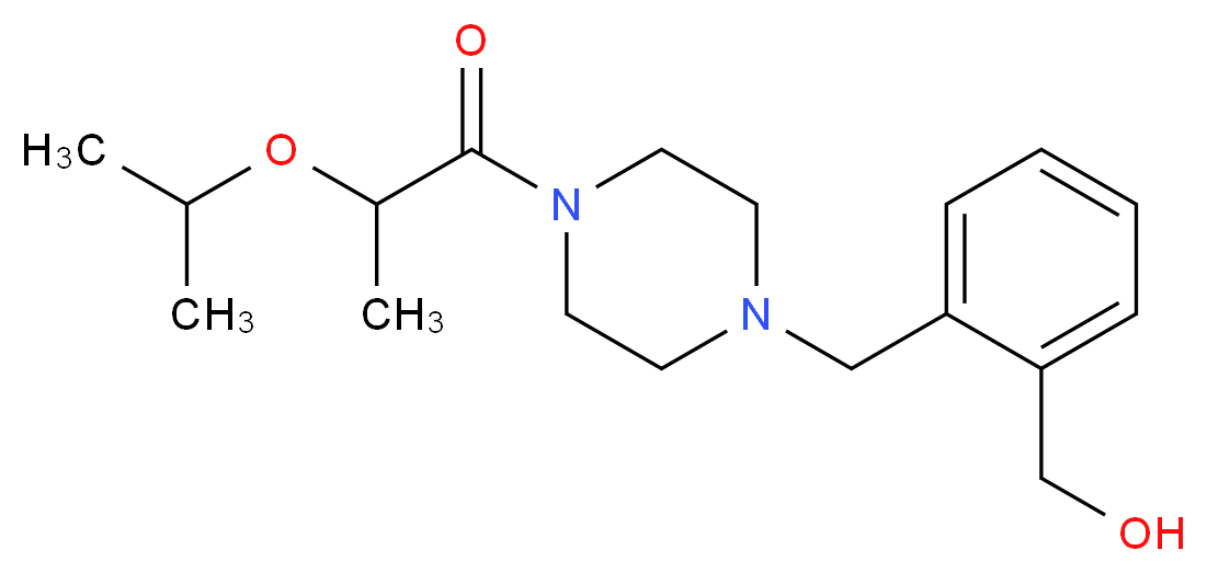 (2-{[4-(2-isopropoxypropanoyl)piperazin-1-yl]methyl}phenyl)methanol_分子结构_CAS_)