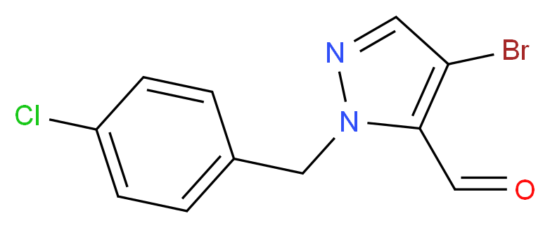 4-Bromo-1-(4-chlorobenzyl)-1H-pyrazole-5-carboxaldehyde 97%_分子结构_CAS_)
