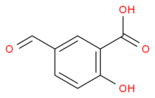 5-Formyl-2-hydroxybenzoic acid_分子结构_CAS_616-76-2)