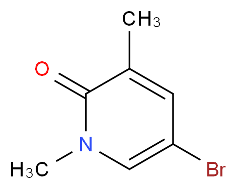 5-bromo-1,3-dimethyl-1,2-dihydropyridin-2-one_分子结构_CAS_51417-13-1