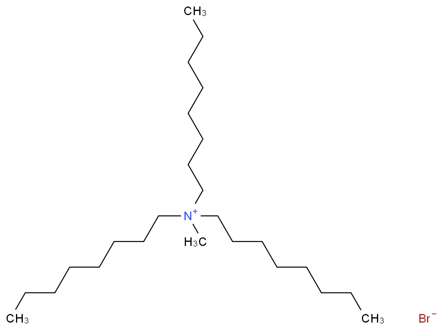 methyltrioctylazanium bromide_分子结构_CAS_35675-80-0