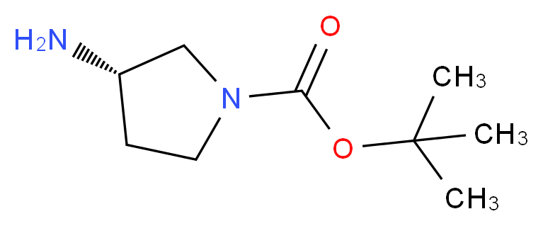 (S)-(-)-1-Boc-3-氨基吡咯烷_分子结构_CAS_147081-44-5)