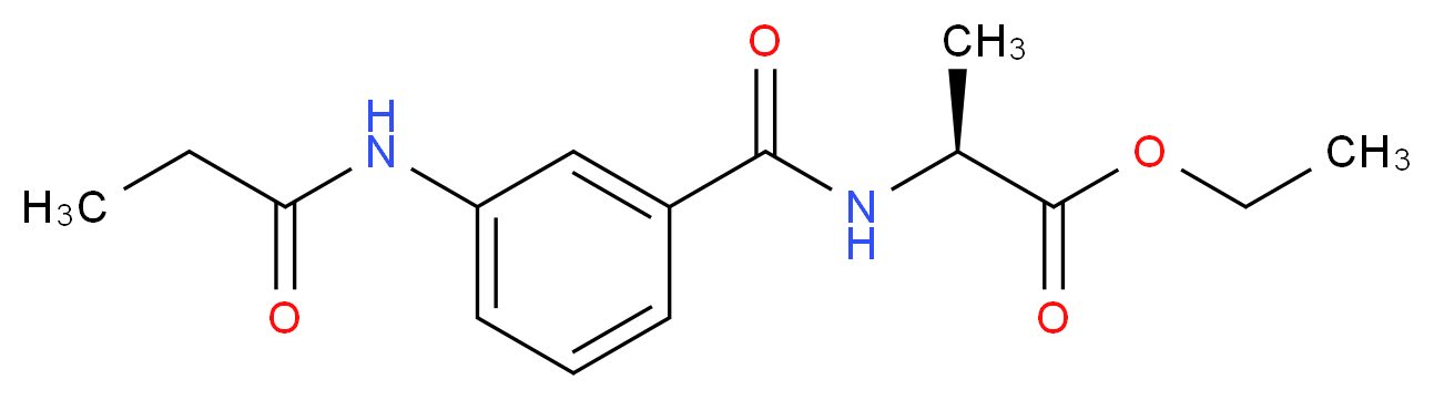 ethyl (2S)-2-{[3-(propionylamino)benzoyl]amino}propanoate_分子结构_CAS_)