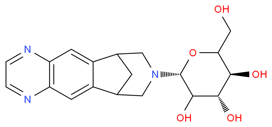 (3S,4S,6R)-2-(hydroxymethyl)-6-{5,8,14-triazatetracyclo[10.3.1.0<sup>2</sup>,<sup>1</sup><sup>1</sup>.0<sup>4</sup>,<sup>9</sup>]hexadeca-2,4,6,8,10-pentaen-14-yl}oxane-3,4,5-triol_分子结构_CAS_873302-31-9