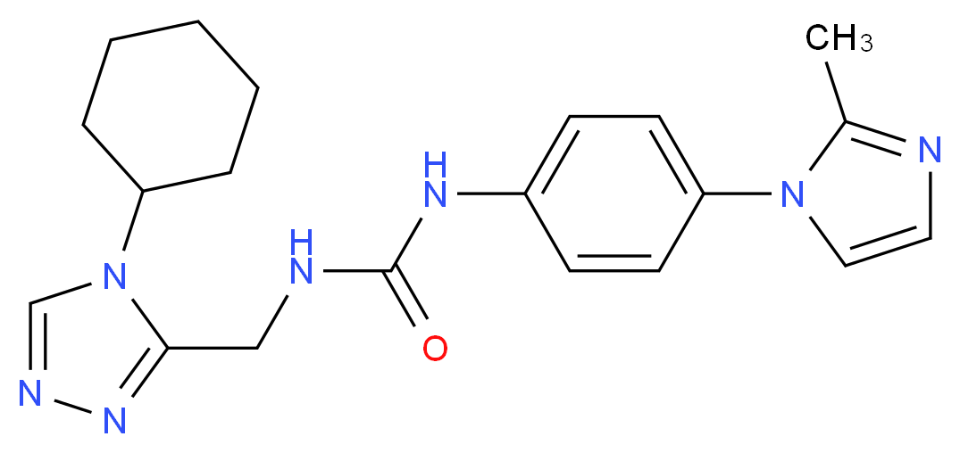 N-[(4-cyclohexyl-4H-1,2,4-triazol-3-yl)methyl]-N'-[4-(2-methyl-1H-imidazol-1-yl)phenyl]urea_分子结构_CAS_)