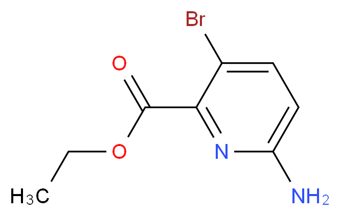 ethyl 6-amino-3-bromopyridine-2-carboxylate_分子结构_CAS_1214332-35-0