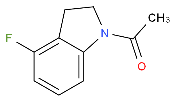 1-(4-fluoro-2,3-dihydro-1H-indol-1-yl)ethan-1-one_分子结构_CAS_860024-83-5