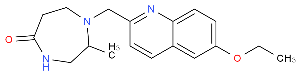 1-[(6-ethoxyquinolin-2-yl)methyl]-2-methyl-1,4-diazepan-5-one_分子结构_CAS_)