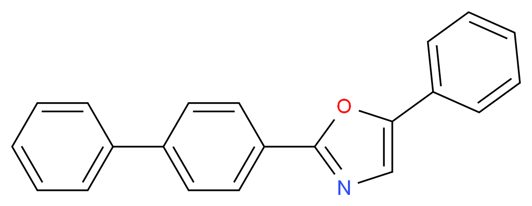 5-phenyl-2-(4-phenylphenyl)-1,3-oxazole_分子结构_CAS_852-37-9