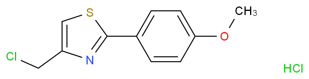 4-(chloromethyl)-2-(4-methoxyphenyl)-1,3-thiazole hydrochloride_分子结构_CAS_23421-57-0)