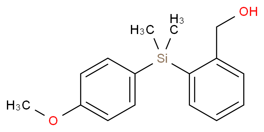 {2-[(4-methoxyphenyl)dimethylsilyl]phenyl}methanol_分子结构_CAS_944064-51-1